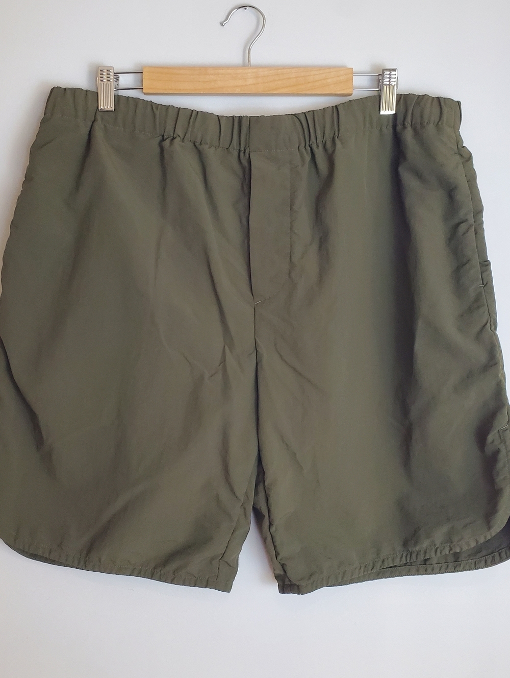 Meta Campania Collective Men's Olive Green Elastic Waist Casual Shorts Size XL
